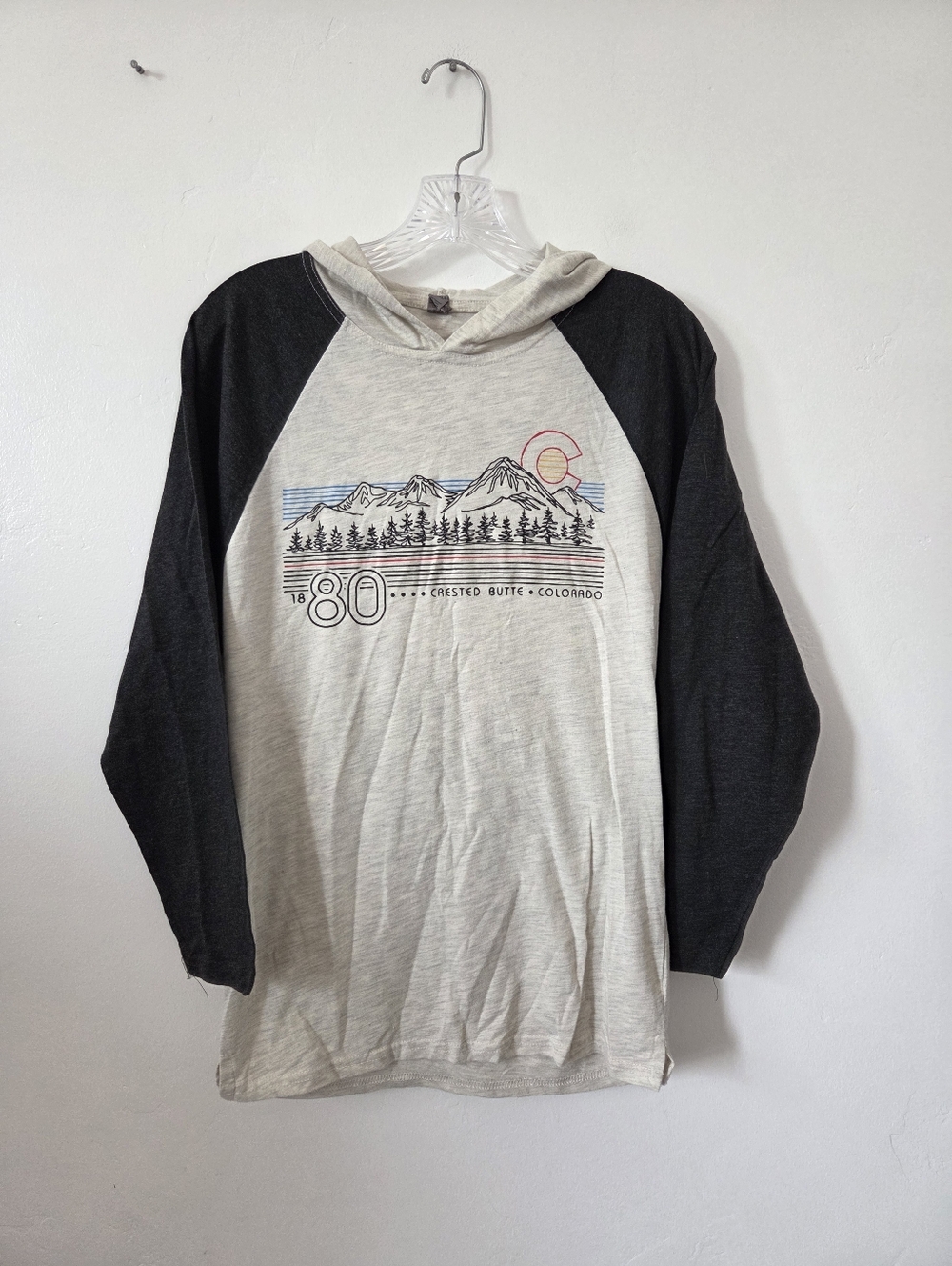 Colorado Hoodie Crested Butte 1880 Souvenir Travel Roadtrip Comfy Loungewear S